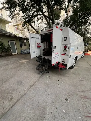 Magnet Plumbing service vehicle on-site for Slab Leak Repair in Fontainebleau Park West